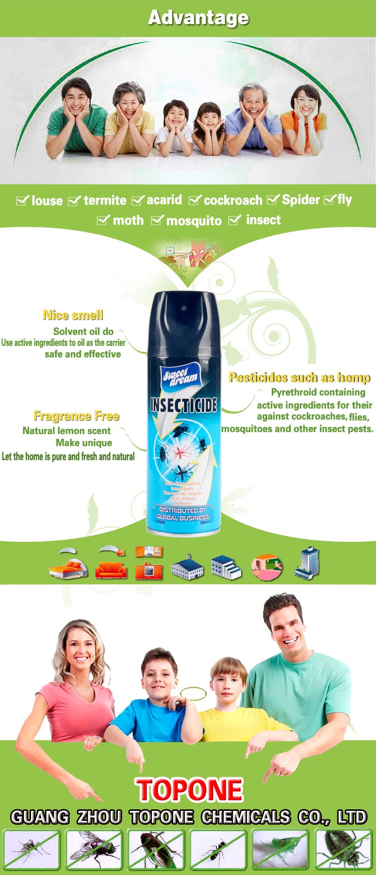Insecticide aerosol spray