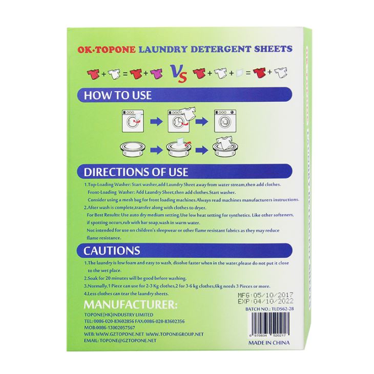 Scented Travel Laundry Detergent and Soap Sheets